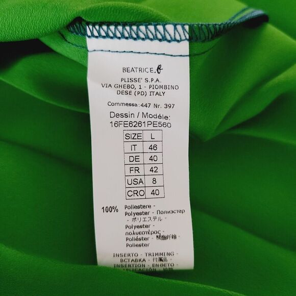 NEW Beatrice B Tank Dress L Blue Green Floral Pleated Sleeveless‎ Maxi gown - Picture 6 of 8